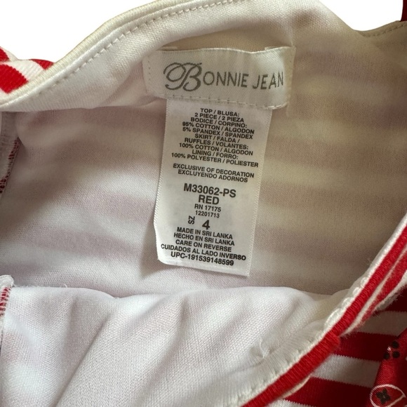 Bonnie Jean Red Blue Dress Short Sleeve Patriotic 4th of July Girls 4 NWT - Picture 3 of 3